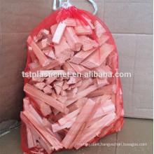 38x50cm & 32x50cm raschel /mono Drawstring PE Mesh/Net bags for use of holding Firewood